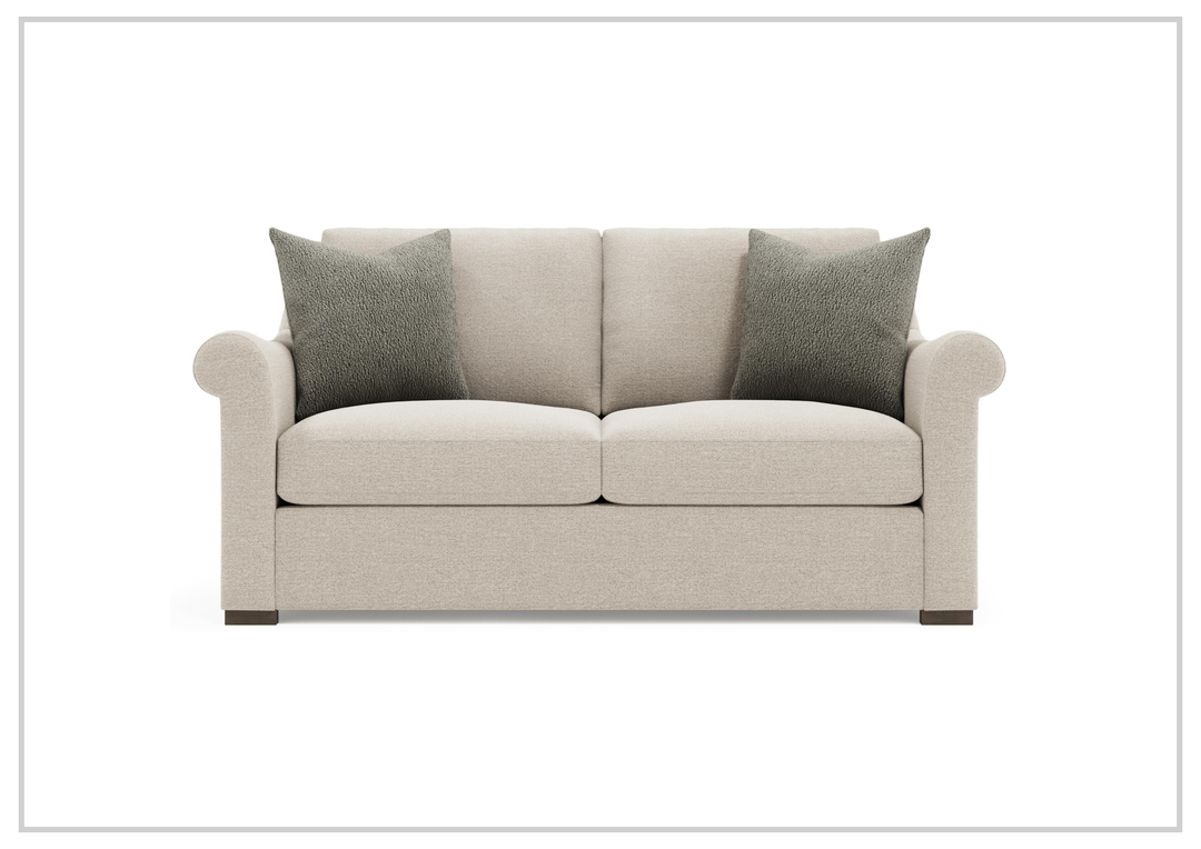 Keirnan Gray Fabric Loveseat | Rolled Arm | Bernhardt - SOFABED