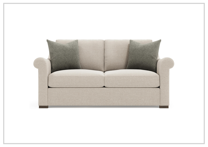 Keirnan Gray Fabric Loveseat | Rolled Arm | Bernhardt - SOFABED