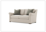 Keirnan Gray Fabric Loveseat | Rolled Arm | Bernhardt - SOFABED