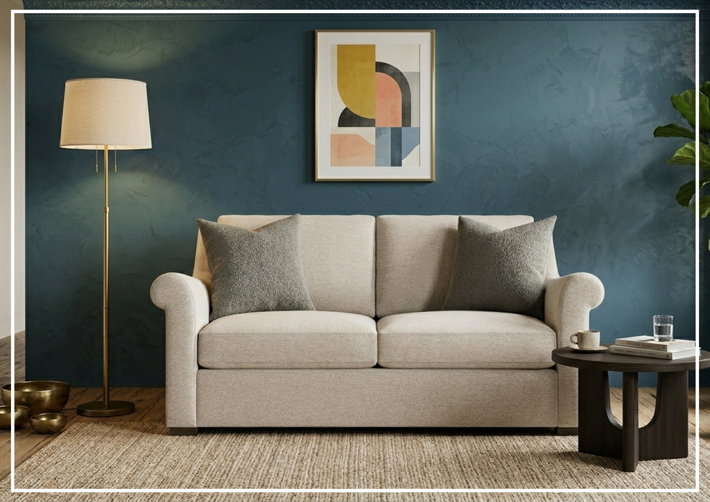 Keirnan Gray Fabric Loveseat | Rolled Arm | Bernhardt - SOFABED
