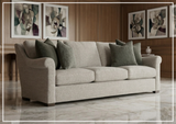 Bernhardt Keirnan Gray Fabric Sofa With Rolled Arms - SOFABED