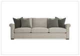 Bernhardt Keirnan Gray Fabric Sofa With Rolled Arms