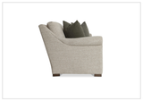 Bernhardt Keirnan Gray Fabric Sofa With Rolled Arms