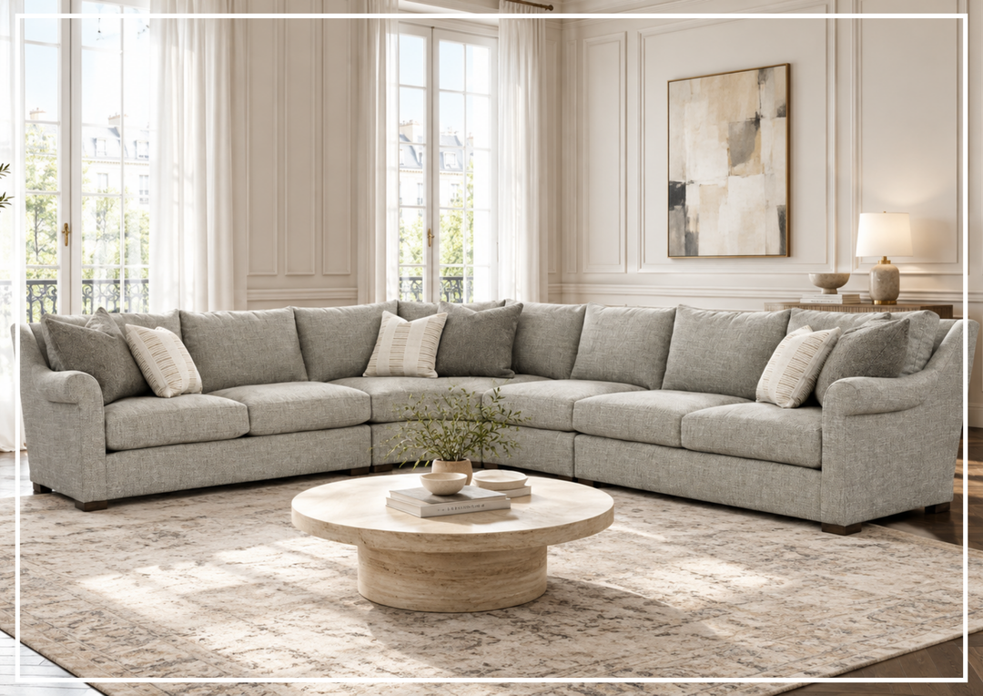 Bernhardt Keirnan Fabric Sectional With Accent Pillows