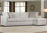 Klaussner Arden L-Shape 2 Piece Fabric  Sectional Sofa-Sofabed