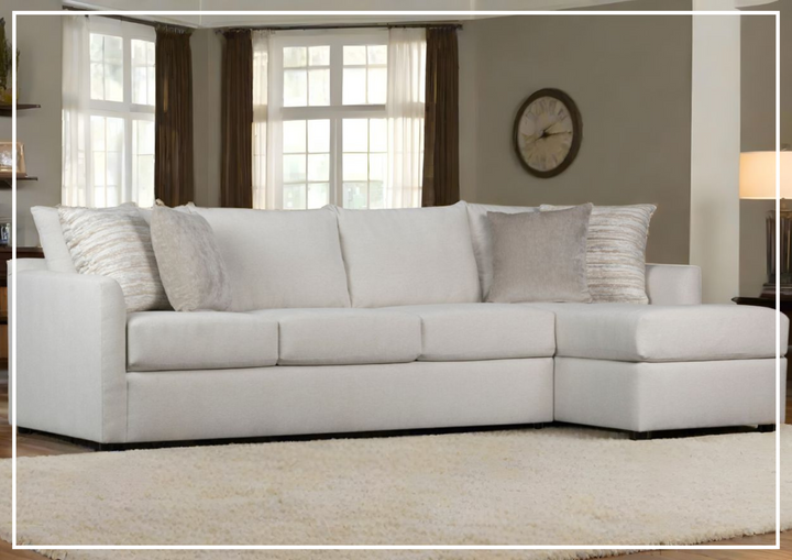 Klaussner Arden L-Shape 2 Piece Fabric  Sectional Sofa-Sofabed