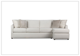 Klaussner Arden L-Shape 2 Piece Fabric  Sectional Sofa-Sofabed