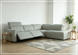 Klaussner Arlo Fabric Power Recliner Sectional Sofa with Chaise-Sofabed