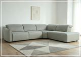 Klaussner Arlo Fabric Power Recliner Sectional Sofa with Chaise