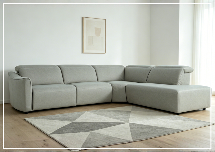 Klaussner Arlo Fabric Power Recliner Sectional Sofa with Chaise