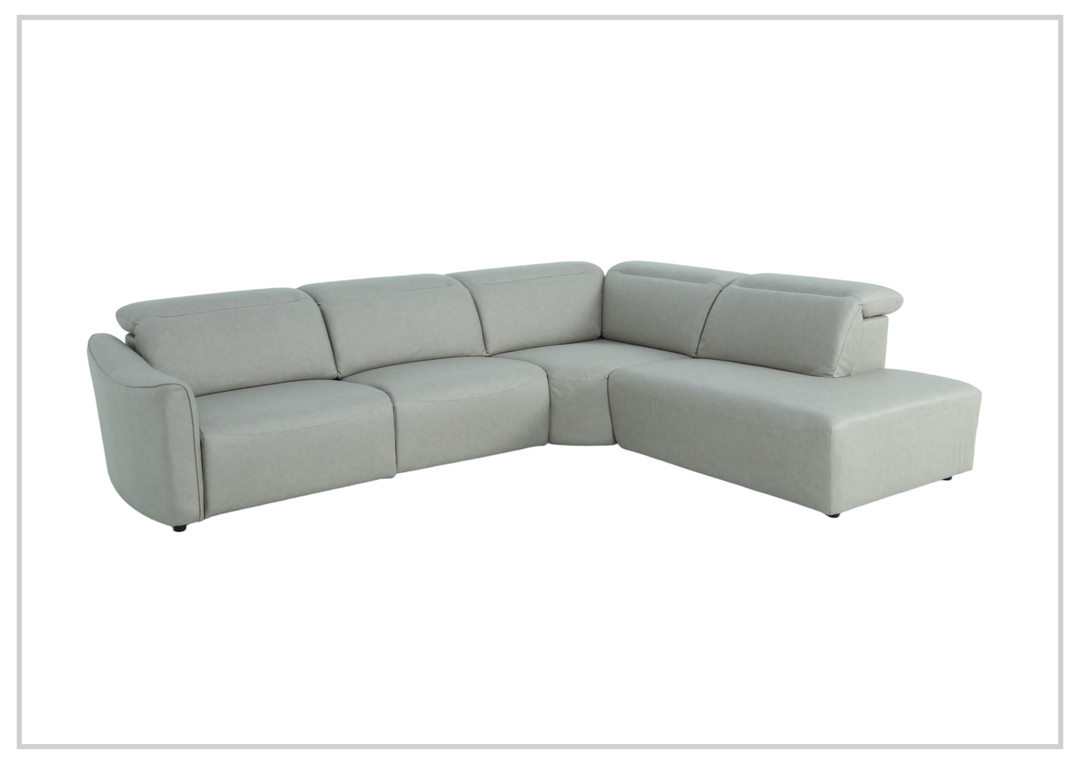 Klaussner Arlo Fabric Power Recliner Sectional Sofa with Chaise-Sofabed