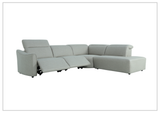 Klaussner Arlo Fabric Power Recliner Sectional Sofa with Chaise-Sofabed