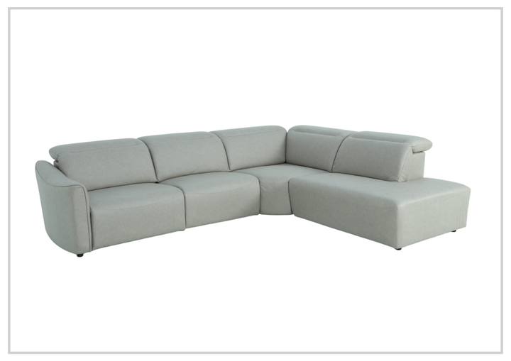 Klaussner Arlo Fabric Power Recliner Sectional Sofa with Chaise-Sofabed