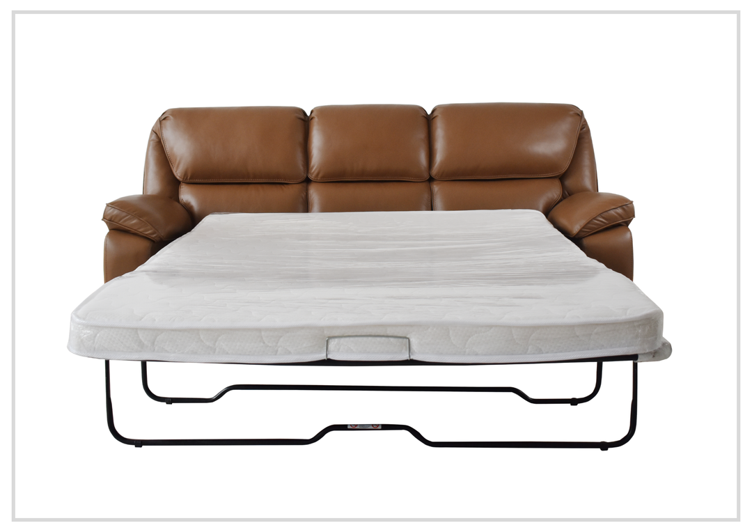 Klaussner Novera Leather 3 Seater Queen Sleeper Sofa