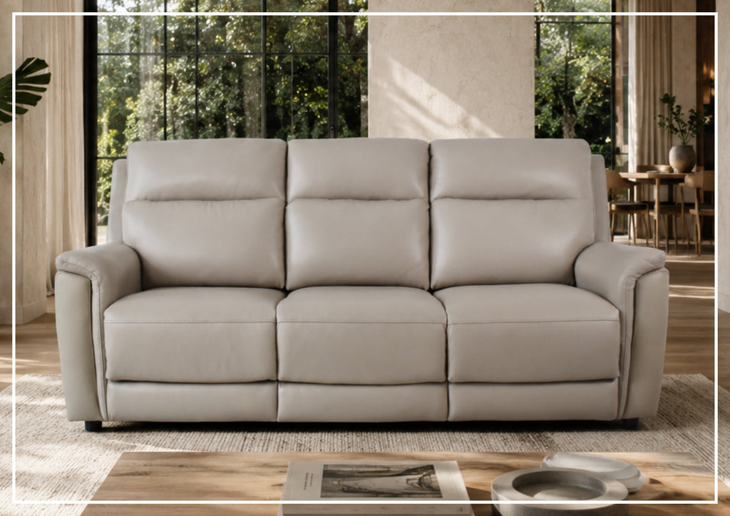 Klaussner Arvello Leather Match 3 Seater Queen Sleeper Sofa-Sofabed