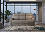 Klaussner Arvello Leather Match 3 Seater Queen Sleeper Sofa-Sofabed