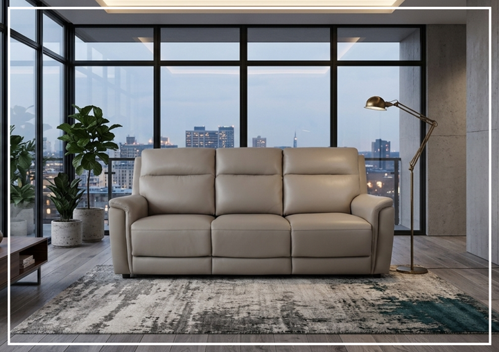 Klaussner Arvello Leather Match 3 Seater Queen Sleeper Sofa-Sofabed