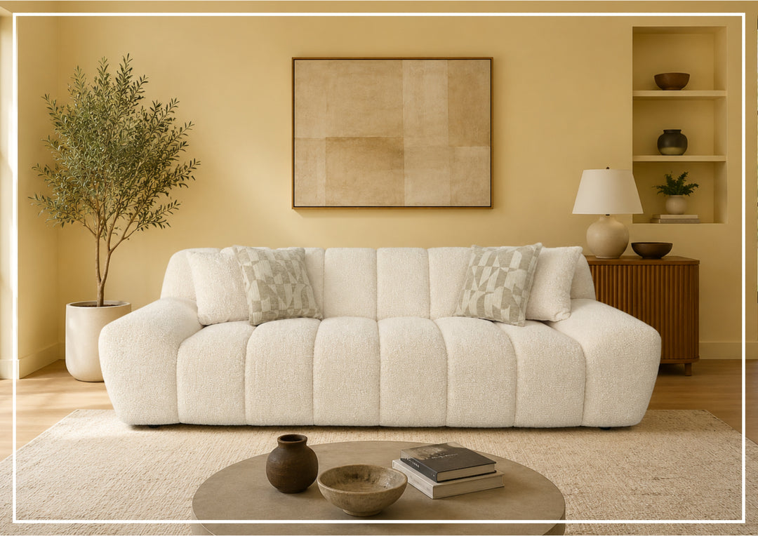 Klaussner Bellanzo Fabric Sofa with Deep Tufted Seats & Square Arms-SofaBed