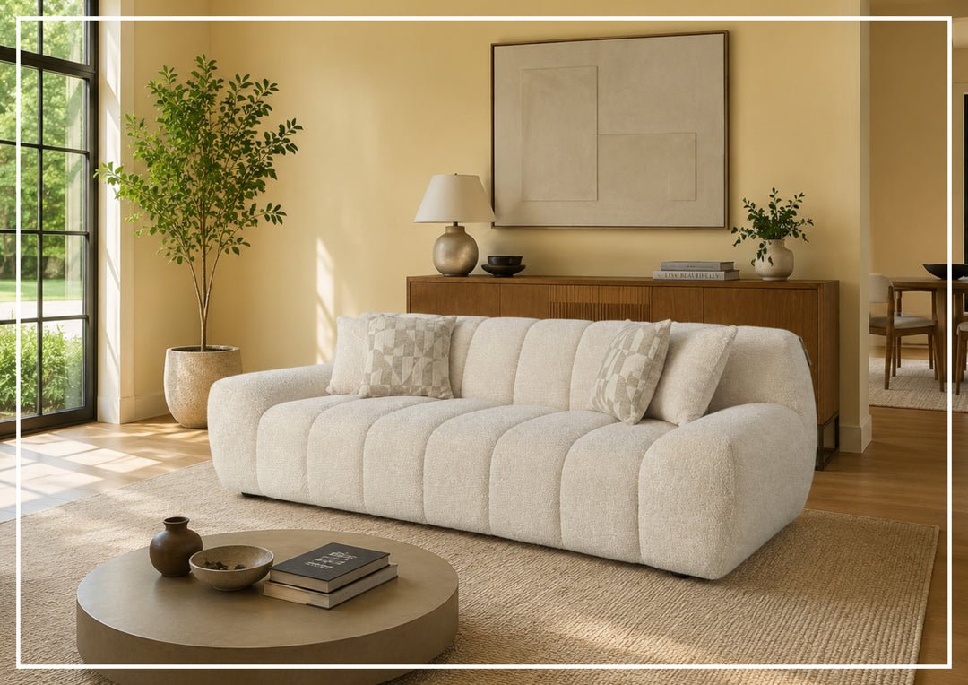 Klaussner Bellanzo Fabric Sofa with Deep Tufted Seats & Square Arms-SofaBed