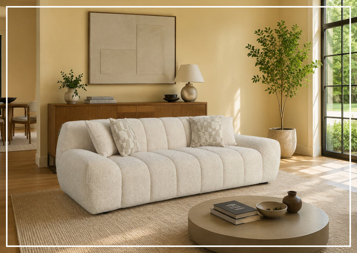 Klaussner Bellanzo Fabric Sofa with Deep Tufted Seats & Square Arms-SofaBed