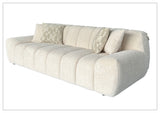 Klaussner Bellanzo Fabric Sofa with Deep Tufted Seats & Square Arms-SofaBed