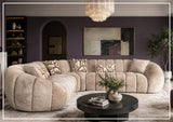 Klaussner Bellavero Fabric Sectional Sofa with Channel Tufted Seat-SofaBed