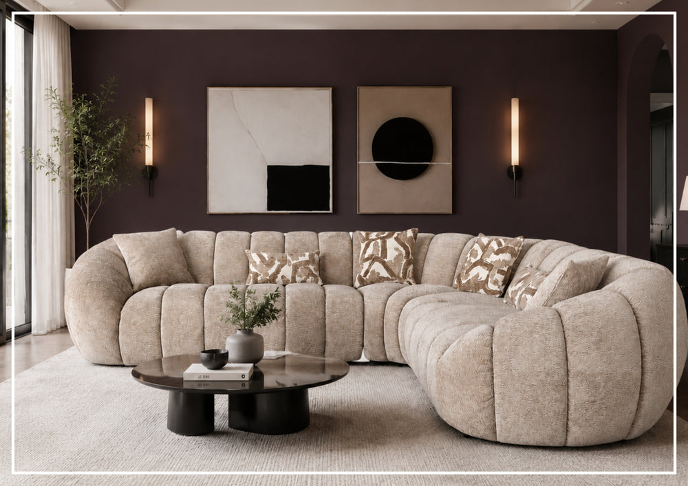 Klaussner Bellavero Fabric Sectional Sofa with Channel Tufted Seat-SofaBed