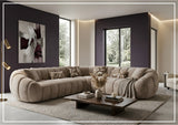 Klaussner Bellavero Fabric Sectional Sofa with Channel Tufted Seat-SofaBed