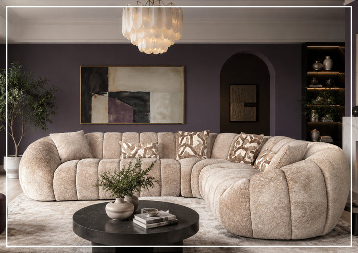 Klaussner Bellavero Fabric Sectional Sofa with Channel Tufted Seat-SofaBed