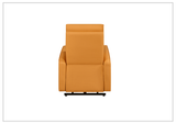 Klaussner Calessin Chestnut Orange Leather Recliner Lift Chair