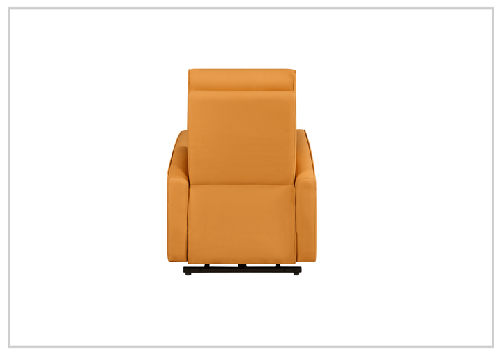 Klaussner Calessin Chestnut Orange Leather Recliner Lift Chair