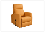 Klaussner Calessin Chestnut Orange Leather Recliner Lift Chair