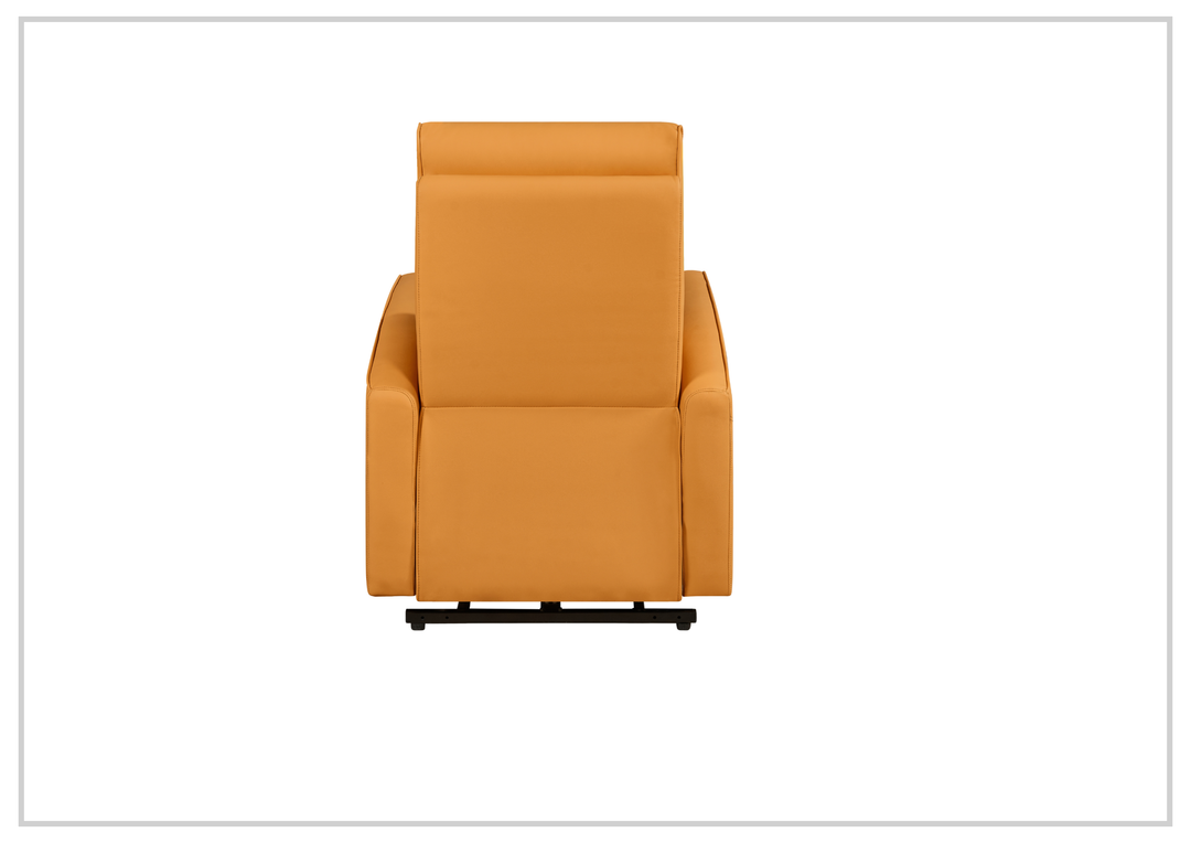 Klaussner Calessin Chestnut Orange Leather Recliner Lift Chair