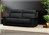Klaussner Delano Black Power Recliner Sofa With USB Port-Sofabed