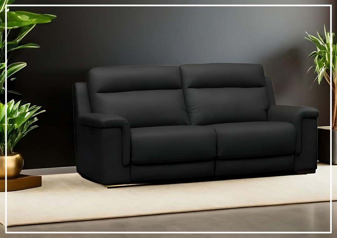 Klaussner Delano Black Power Recliner Sofa With USB Port-Sofabed