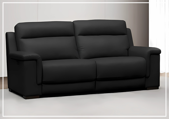 Klaussner Delano Black Power Recliner Sofa With USB Port-Sofabed