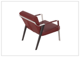 Eleganza Red Lounge Chair | Leather | Metal Legs | Klaussner-Sofabed