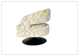 Klaussner Fallon Geometric Fabric Swivel Barrel Chair