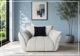 Klaussner Faviano Fabric Curved Chair with Soft Sculpted Arms-SofaBed