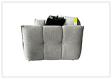 Klaussner Faviano Fabric Curved Chair with Soft Sculpted Arms-SofaBed