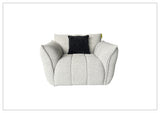 Klaussner Faviano Fabric Curved Chair with Soft Sculpted Arms-SofaBed