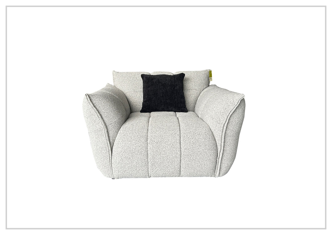 Klaussner Faviano Fabric Curved Chair with Soft Sculpted Arms-SofaBed