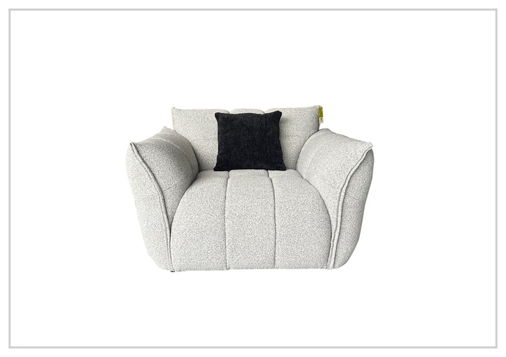 Klaussner Faviano Fabric Curved Chair with Soft Sculpted Arms-SofaBed