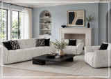 Klaussner Faviano Fabric Curved Sofa with Soft Sculpted Arms