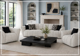Klaussner Faviano Fabric Curved Sofa with Soft Sculpted Arms