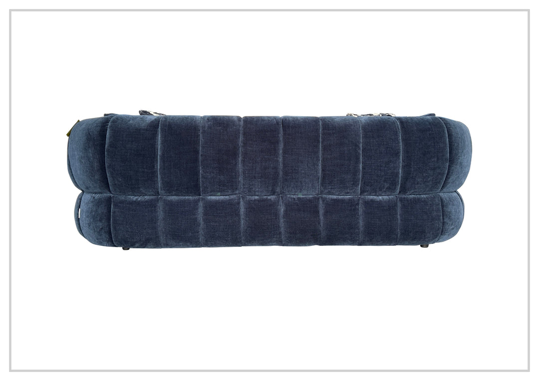 Klaussner Ferrara Fabric Channel Tufted Sofa with Round Arms-SofaBed