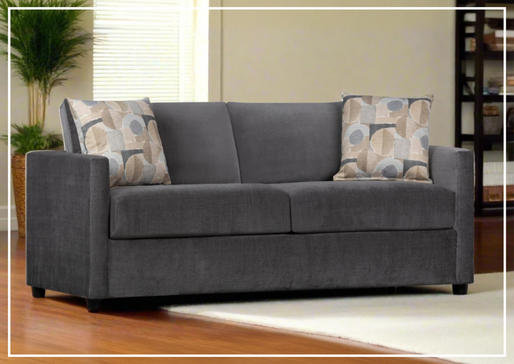 Klaussner Garrin Fabric Queen Sleeper with Track Arms-Sofabed