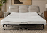 Klaussner Geneva Leather Match 3 Seater Queen Sleeper Sofa-Sofabed
