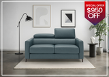 Kathy Ireland Avelina Leather Sleeper Sofa With Easy Open Mechanism