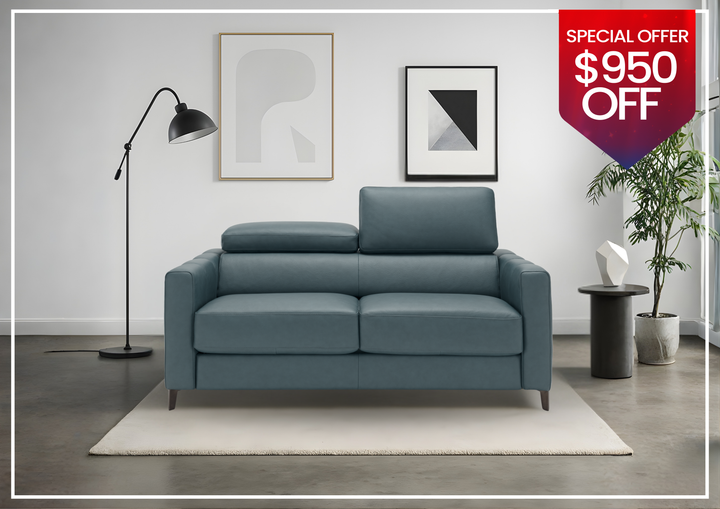 Kathy Ireland Avelina Leather Sleeper Sofa With Easy Open Mechanism